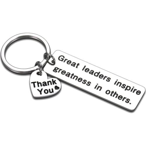 Boss Gift Keychain for Women Men Appreciation Leaving Going Away Gifts for Coworkers Office Key Ring for Leaders Supervisor