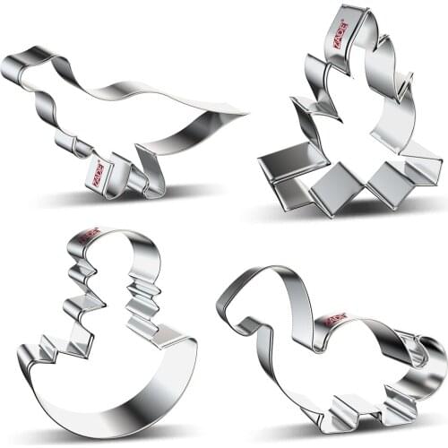 ZADE Dinosaur Cookie Cutter for Fondant Baking Dinosaur T-Rex Cookie Cutter - Stainless Steel