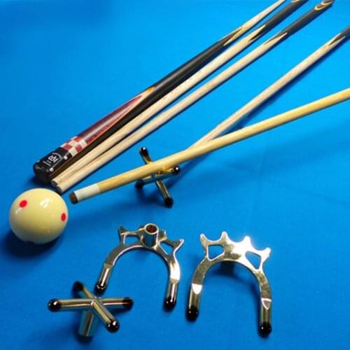 Billiards Rack Anti-slip Snooker Rod Bridge Head Billiards Metal Cross Rod Holder Pool Stick Frame Accessory