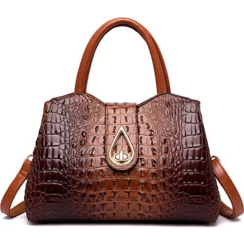 Luxury Handbags Women Bags Designer Fashion Alligator Tote Bag Ladies PU Leather Street Shopping Large Messenger Shoulder Bags