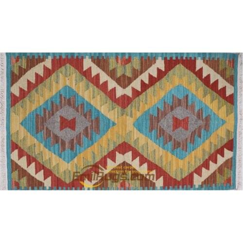 Kilim Fabric Handwoven Fashionable Household Decorates Circular Carpet Rectangle Carpet Wool Knitting Carpets