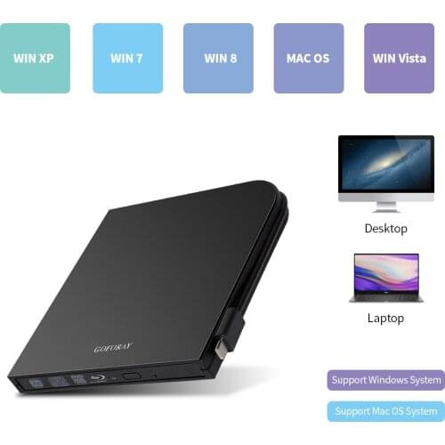 USB 3.0 Type-C Blu-Ray Drive External DVD Recorder BD-RE CD/DVD RW Writer Rewriter Portable ODD HDD Burner Drive