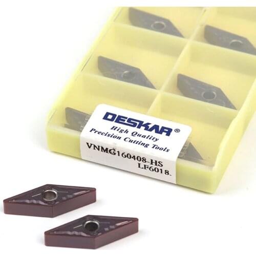 10pcs VNMG160404 MS/HS VNMG160408 MS/HS LF6018 Carbide CNC lathe turning insert External turning tools Finishing cutting inserts