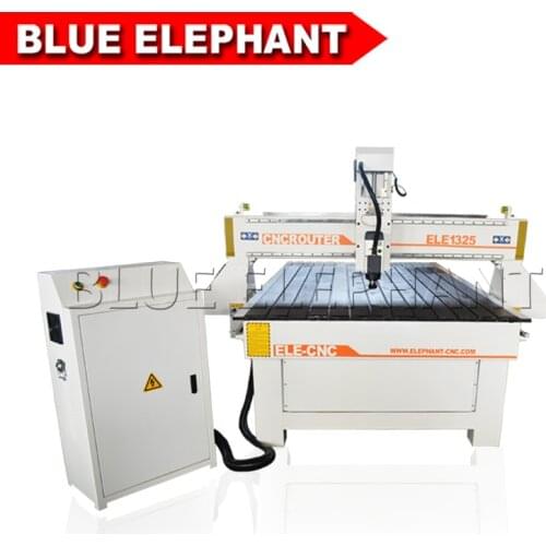 High quality Blue Elephant 1325 cnc woodwork machine 3d cnc router with new vacuum table for use in manufacturing for sale