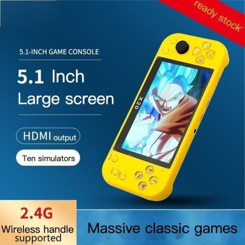 X20 large screen arcade rocker handheld game machine wireless 2.4G handle HDMI hand-held gaming device