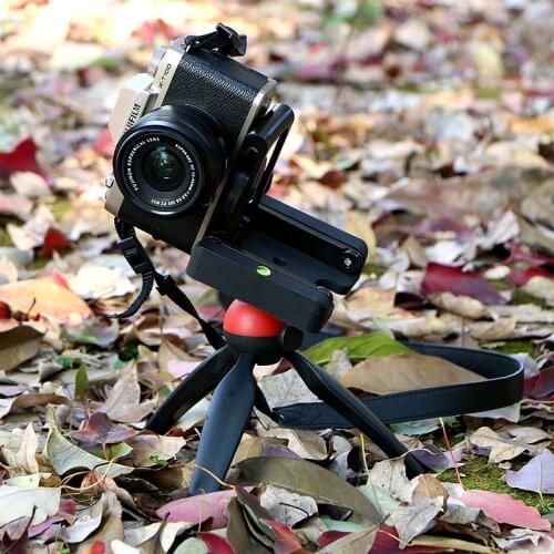 Z Flex Tilt Tripod Head Aluminum Alloy Folding Z Tilt Head Quick Release Plate Stand Mount Spirit Level For Phones Camera