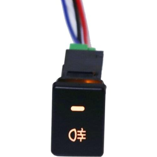 DC12V Rear Fog light Push Switch 4 Wire Button For Toyota Camry Prius Corolla