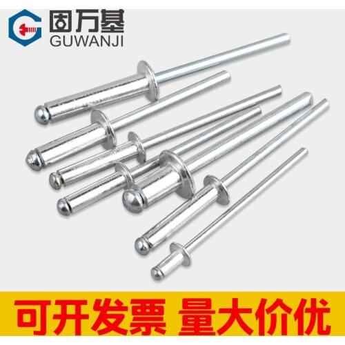 50/100pcs M2.4 M3.2 M4 M5 GB12618 Aluminium Mushroon Head Break Mandrel Blind Rivets Nail Pop Rivets For Furniture Car Aircraft