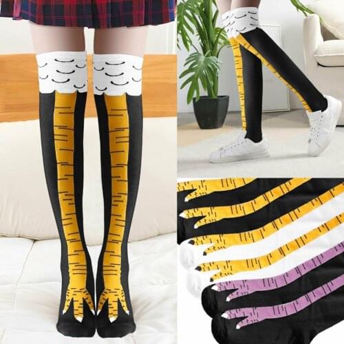Women Chicken Legs Stocking Girl 3D Funny Over Knee Warm Long Tube Socks Gift