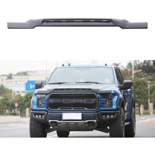 1 Set Sandstone Block With Led Daytime Running Light Cover Decoration Front Windshield Protection For Ford Raptor F150 2015-2020