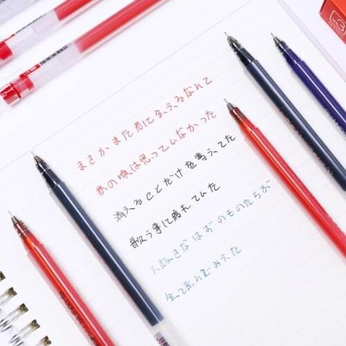 1PC Black/Red/Blue Large-capacity Gel Pen 0.5mm Super Smooth Ink School Examination For Office Student Pen Signature Liquid W1S8