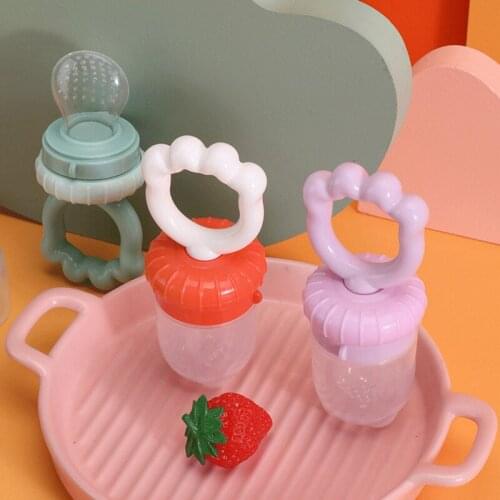 1PCS Cartoon Nipples Baby Teethers Pacifier Chain Gift Fresh Food Nibbler Kids Fruit Feeder Feeding Safe Baby Teat