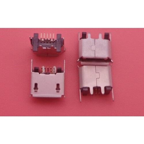10pcs usb charger charging Port plug dock Connector for ZX80-B-5P MICRO USB B Type Vertical SMT 5P connector