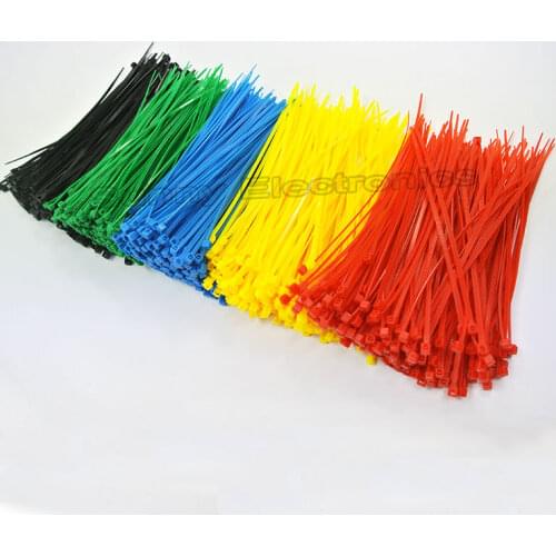 100PCS colorful Plastic Cable Ties Strap 100mm X 2mm 4" Zip Tie Cable Wire Cable Loop Ties