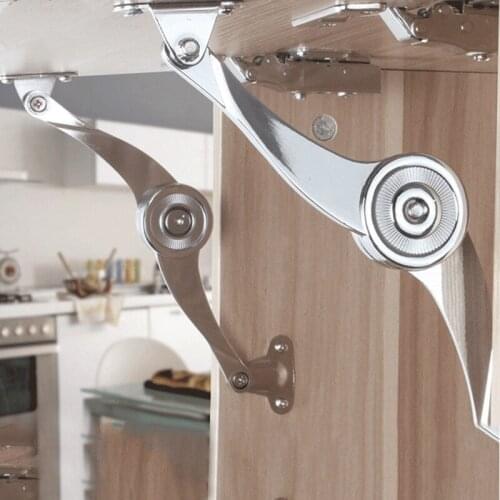 2pcs Soft close cabinet hinges Adjustable Hydraulic Gas Spring Cupboard door Damper Furniture Lift Up Flap Stay Support Hardware