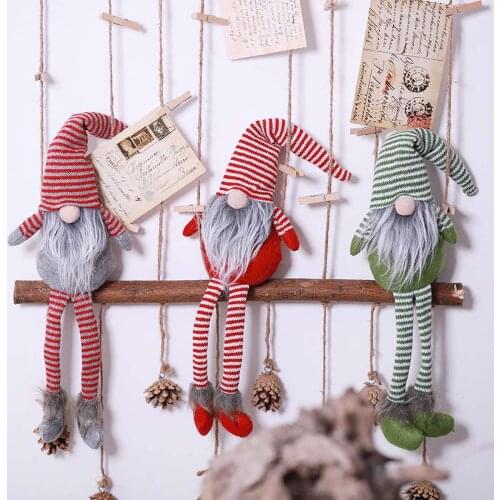 6 Types Handmade Christmas Ornament Decor Non Woven Hat Gnome Santa Xmas Christmas tree Ornament Table Decor Festive New Year