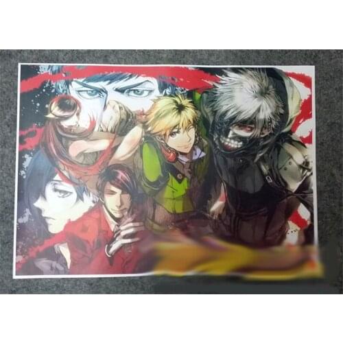 8pcs Anime Cartoon Tokyo Ghoul kaneki ken Printed Poster Cosplay Prop Home Wall Decor Collection for Girl Boy Christmas Gift