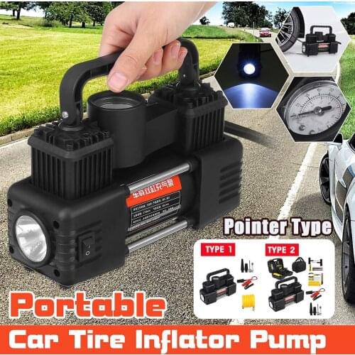 12V 150PSI Car Air Compressor Portable Inflatable Pump Auto Tire Inflator Electric Travel Boat Heavy Duty Air Compressors Tool