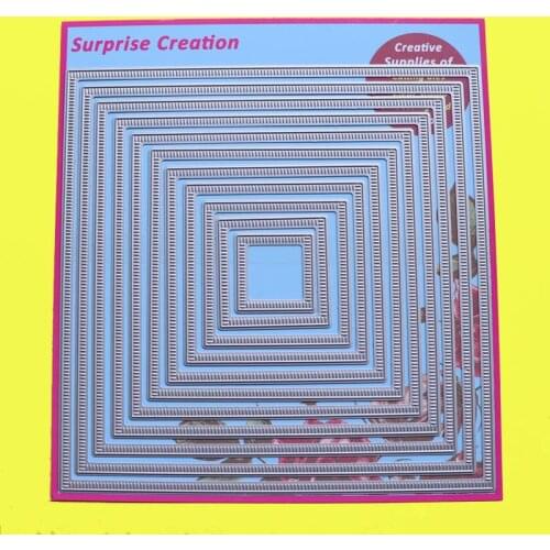 Large Cutting Dies Dashing Square Scrapbook Cardmaking Paper Craft DIY Metal Stencil Surprise Creation