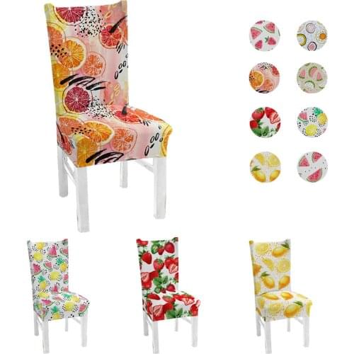 Universal size Stretch Chair Cover Elastic Seat Chairs Covers Fruit Painting Slipcovers Restaurant Banquet Home Party Decoration