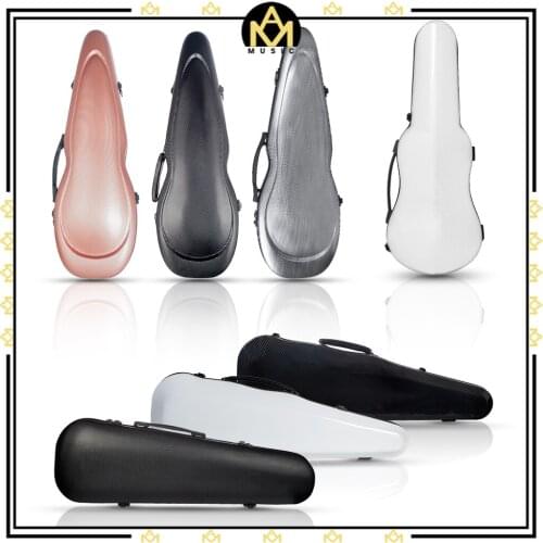 Violin Case 4/4 Carbon Fiber Fiberglass Strong Handle And Thick Padding With Deep Plush Lining For Acoustic Electric Violin