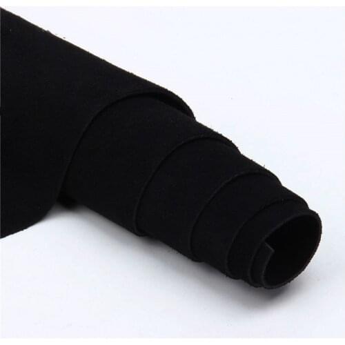 Black Suede Skateboard Shoes Patched Shoes Cowhide Leather Fabric Nubuck Suede