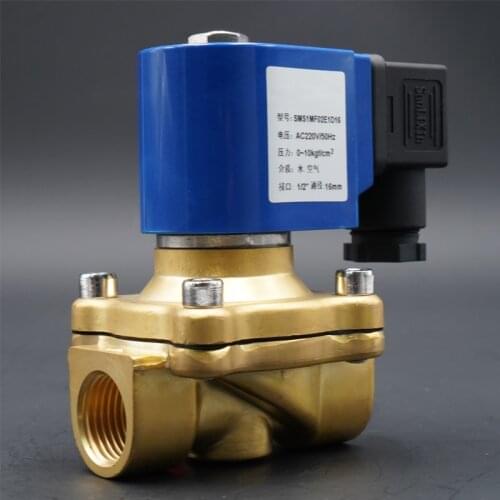 Solenoid Valve DC24V AC220V 110V 24V,brass Water valve,Large diameter Direct Acting Normally Closed,G3/8" to G2",EPDM 130