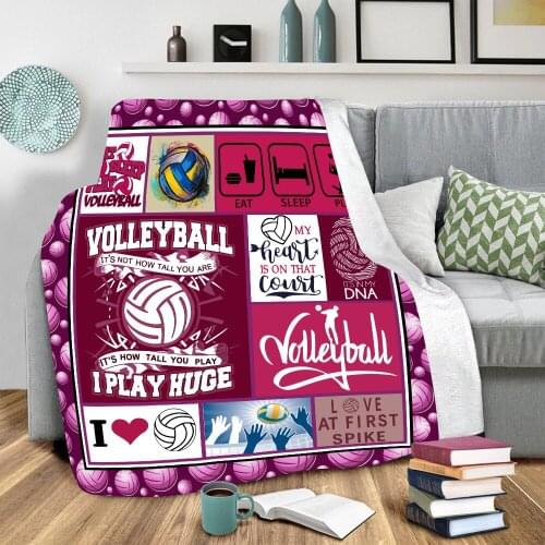 I Love Volleyball Fleece Blanket 3D full printed Wearable Blanket Adults/kids Fleece Blanket Sherpa Blanket Drop Shipping