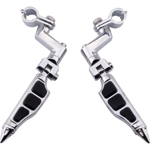 Chrome Rear Footrests Foot Pegs Fully Adjustable Foot Boards Fit For Suzuki BOULEVARD M90 S50 M50Z M1500