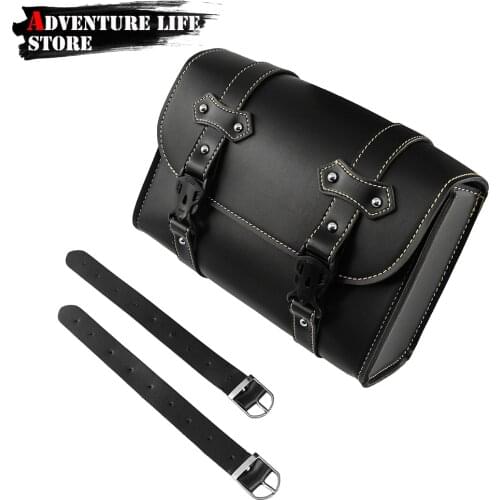 Moto Saddlebag Model Side PU Leather Luggage Saddle bag Storage Tool Pouch For Harley Sportster XL883 XL1200 Universal xl 883