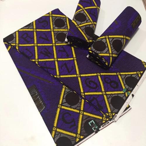 2021 New High Quality 100% Cotton golded Wax print Fabric Hot Sale African Ankara Fabrics Sewing Material 6yards for Party Dress