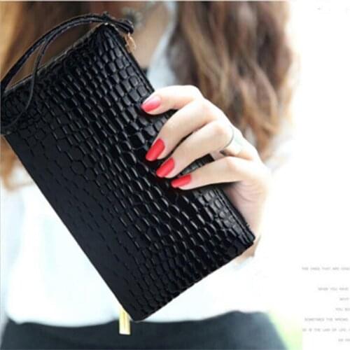 New Waterproof Coin Purse PU Leather Bag for Women Fashion Cell Phone Pocket Small Pouch Pure Color Wallet Ladies Clutch Tote