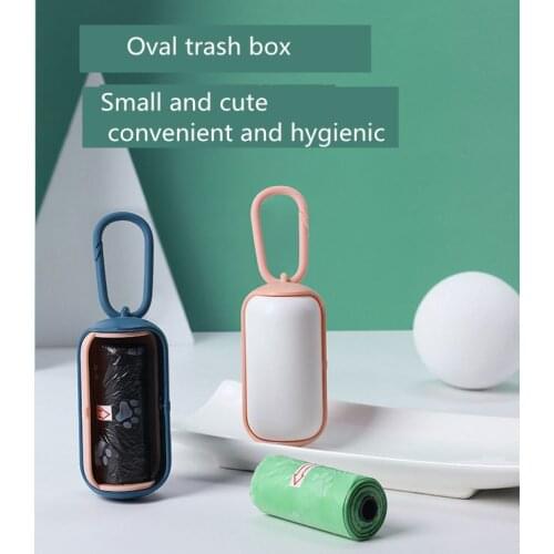 New Pet Dog Waste Poop Bags Dispenser Oval Shape Pet Waste Bag Holder for Small Dog Dispenser Poop Bags Holder Accessories