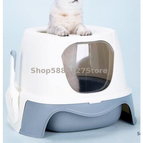 Cat Litter Pan Fully Enclosed Drawer Type Anti Splash Cat Toilet Super Large Size Cat Litter Pan Deodorization Cat Products