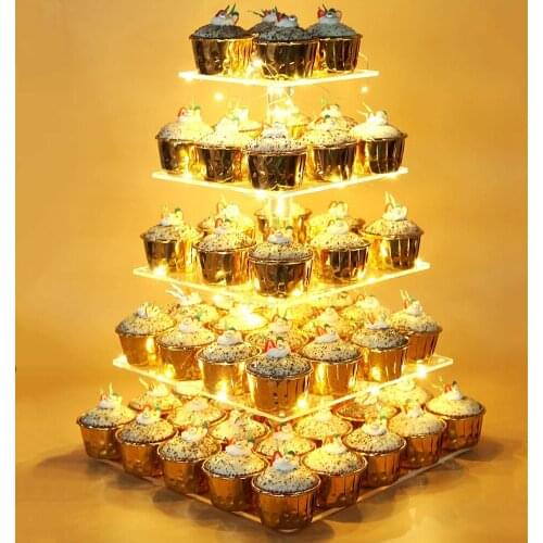 IMUWEN Cake Stand Sweet Luxury Square Plate Fruit Nut Tray Charger Plates For Home Wedding Party Table Decoration