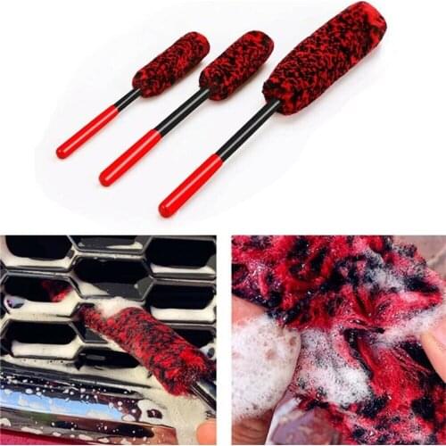 Car Wash Wheel Brush Wool Brush Detailing Brush Set For Car Cleaning Detailing Brush Dashboard Air Outlet Wheel Clean Brush