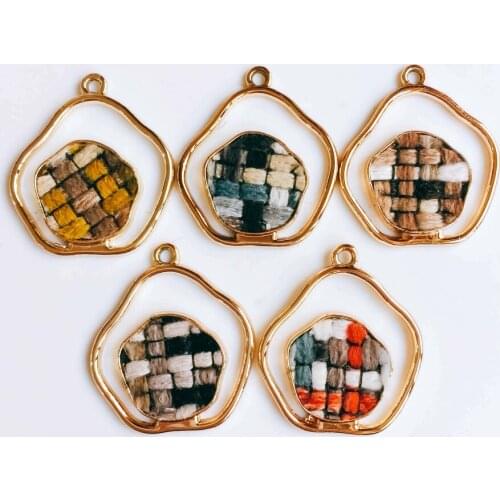 Wool Stuff Wire Spacer Pendant Necklace Supplies for Jewelry Making Earring Accessories Components 4pcs KP2044
