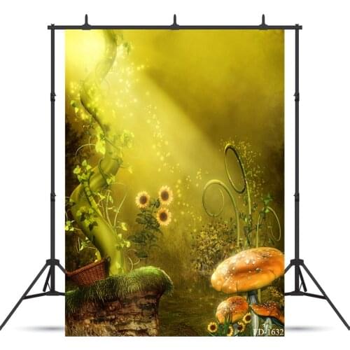 Sunlight Photography Background Mushroom Backdrop Portrait for Photo Booth Wedding Child Baby Vinyl Cloth Backdrop Photocall