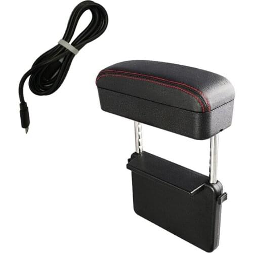 B36B Upgrade Car Armrest Box Storage Adjustable Car Elbow Support Case with USB Line