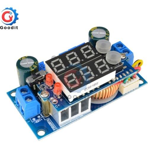 DC-DC Step Down Charging Controller Module Dual Digital Display LED Regulator Control Board 5A MPPT Solar Panel CC/CV