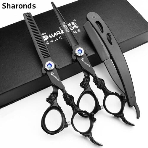 Japanese 440c Steel Hairdressing Scissors 6 Inch Professional Hairdressing Scissors For Hair Cutting For Non-Slip Stylist fine