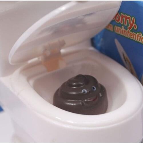 Funny Novelty Trick Prop Lifting Seat Squirt Toilet Toy Spray Water Vivid Poop April Fools Day Kid Adult Desktop Funny Gift