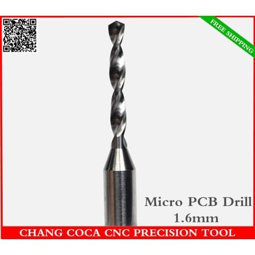 1.6mm,Freeshipping CNC computer machine solid carbide micro Drill bit,Printed Circuit Board Drill Bit,SMT,plastic and copper