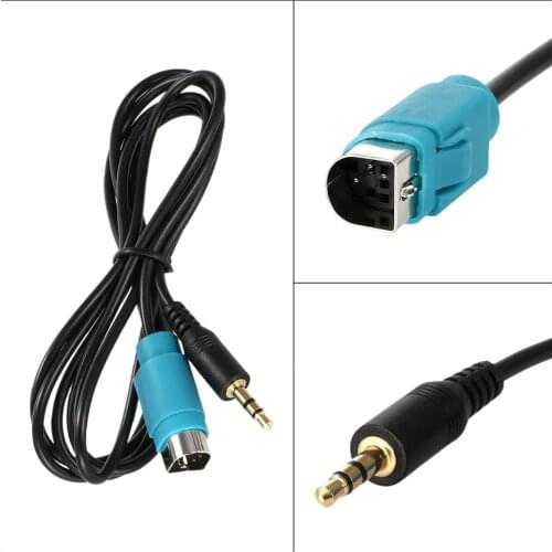 3.5mm AUX Cable Audio Connection Cord for ALPINE KCE-236B IDA-X200 3.5 mm Plug to KCE-236B Interface Cable for iPhone iPod MP3