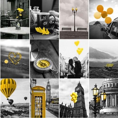 DIY 5D Diamond Painting Street Scene Diamond Embroidery Full Round/Square Drill Mosaic Landscape Cross Stitch Home Decor Gift