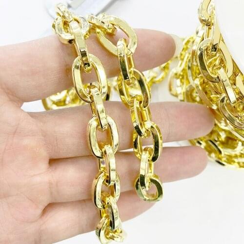 3 Meters Gold Plated long jewelry chain necklace making Punk chain long chain Handmade jewelry women jewelry Gift 51397