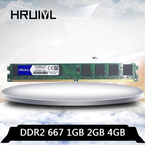 HRUIYL PC2-5300U 667MHZ 2G PC Memory RAM DDR2 667 MHZ 1GB 2GB 4GB Module Computer Desktop Memoria 1G 4G PC2-5300 DDR 2