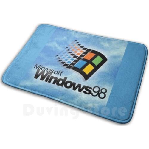 Windows 98 Mat Rug Carpet Anti-Slip Floor Mats Bedroom Windows 98 Windows Microsoft Steve Jobs Windows10 Technolohy Bill Gates