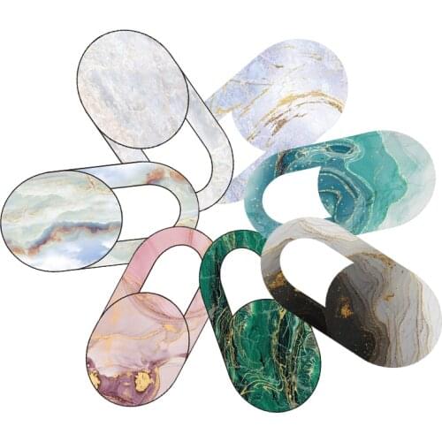 Marble Laptop Webcam Camera Cover Slider Antispy Webcam Cover Shutter Mobile Phone Privacy Sticker for Ipad Macbook Air Computer