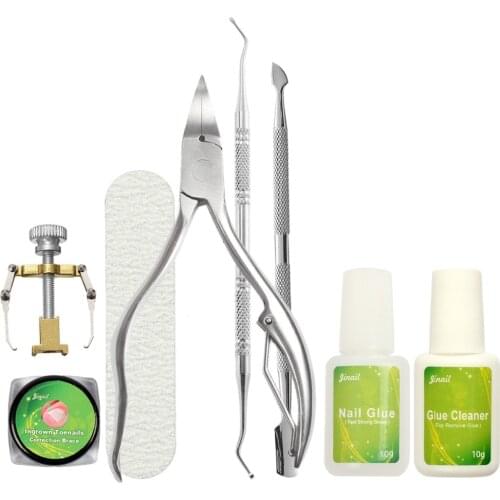 12/24 Ingrown Toe Nail Correction Lifter Clean Tools Set Ingrown Toenail Fixer Straightening Patch Wire Nail Clipper Pusher Care